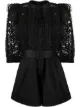 Image 1 of Self-Portrait lace trimmed playsuit