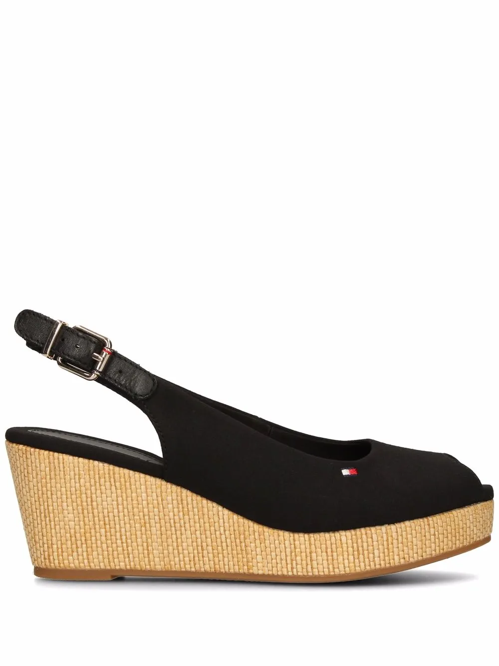 Tommy Hilfiger Sandali con zeppa Iconic Elba - Nero