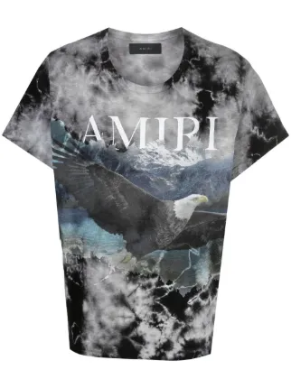 Shop AMIRI Eagle tie-dye graphic print 