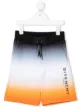 Image 1 of Givenchy Kids logo-print gradient-effect shorts