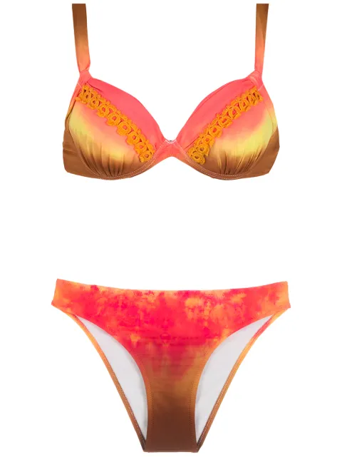 Amir Slama embroidery Tie Dye bikini set