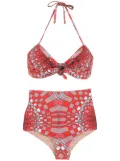 Amir Slama geometric print bikini set - Red