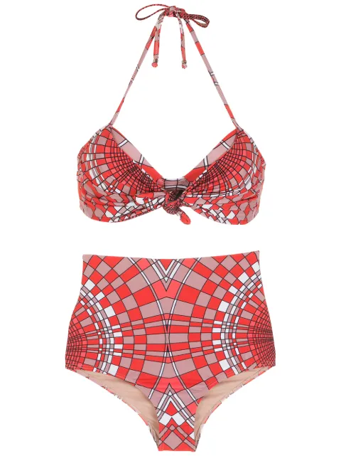 Amir Slama geometric print bikini set