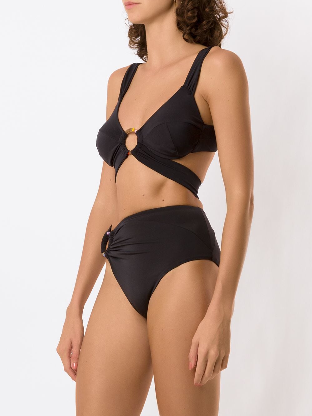 Shop Amir Slama High-rise Bikini Set In Black