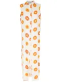 Amir Slama print Sol long beach dress - White