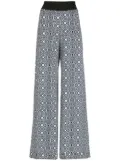 Amir Slama printed wide-leg trousers - Black