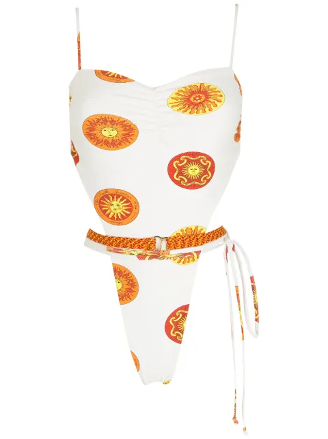Amir Slama print Sol high-leg swimsuit
