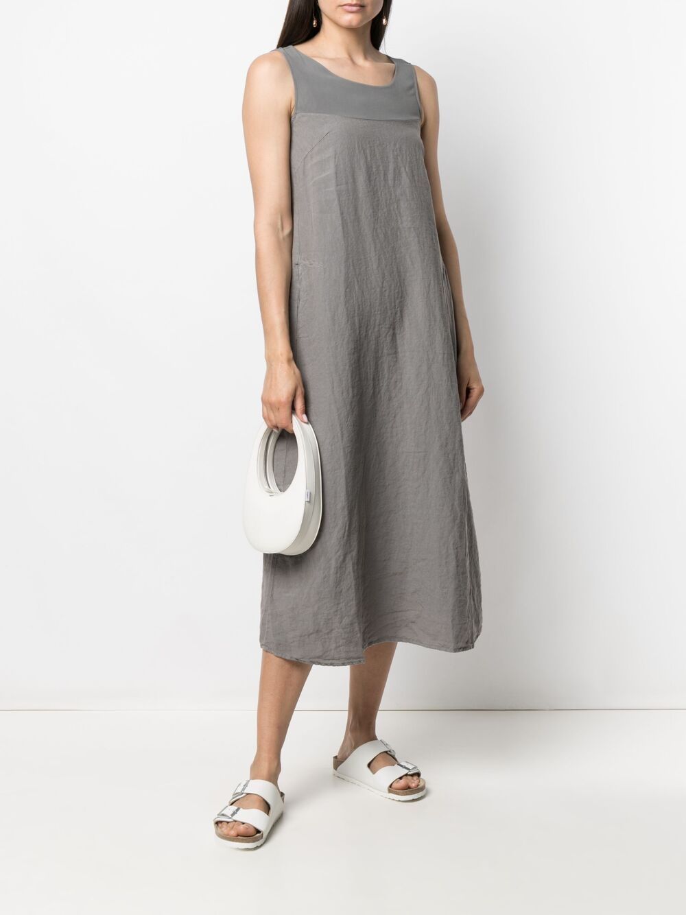 Shop Transit Flared Midi Dress In Grey