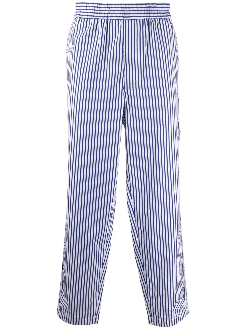 Image 1 of Comme Des Garçons Shirt elasticated pinstripe straight-leg trousers