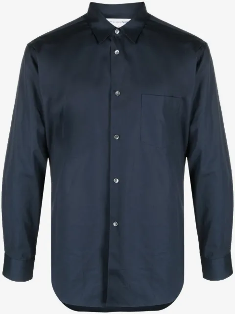 Comme Des Garçons Shirt pointed collar cotton shirt
