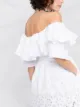 Self-Portrait ruffled off-shoulder top