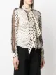 Amen polka-dot pussy-bow blouse