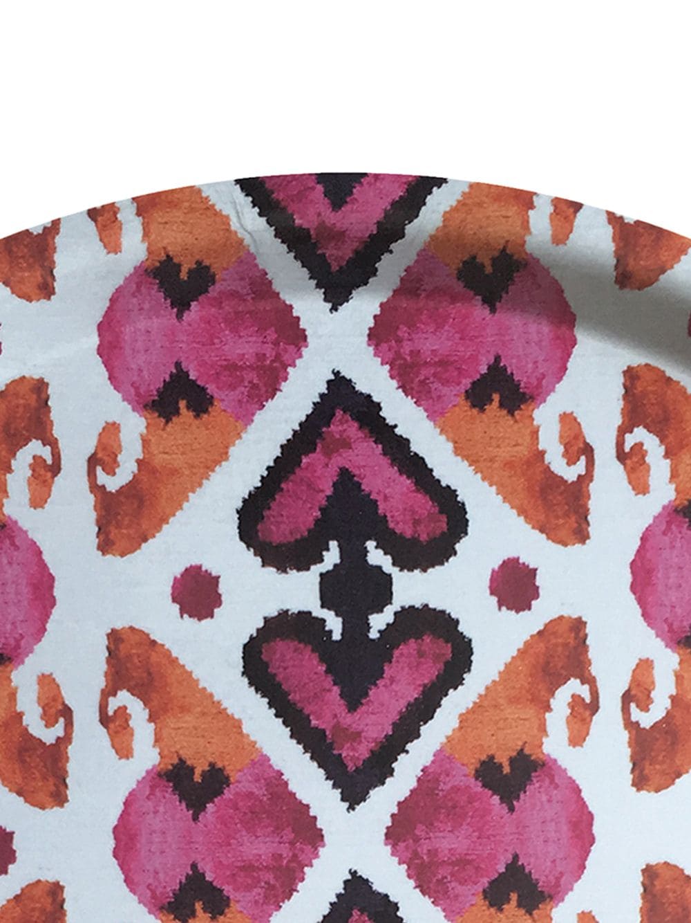 Shop Les-ottomans Ikat Wooden Tray In Pink