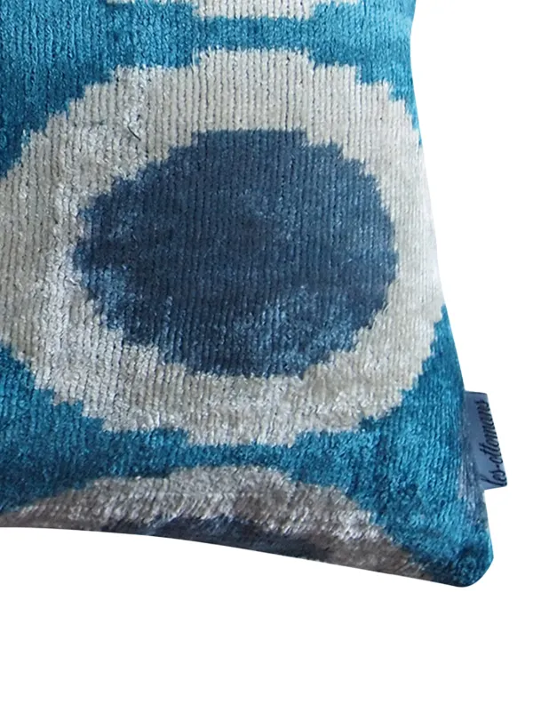Les Ottomans シルクベルベットクッション Les-Ottomans ジャカード シルククッション | ブルー | FARFETCH JP