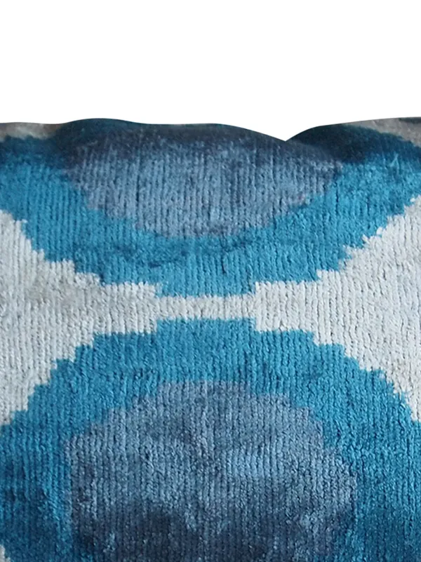 Les-Ottomans ジャカード シルククッション | ブルー | FARFETCH JP