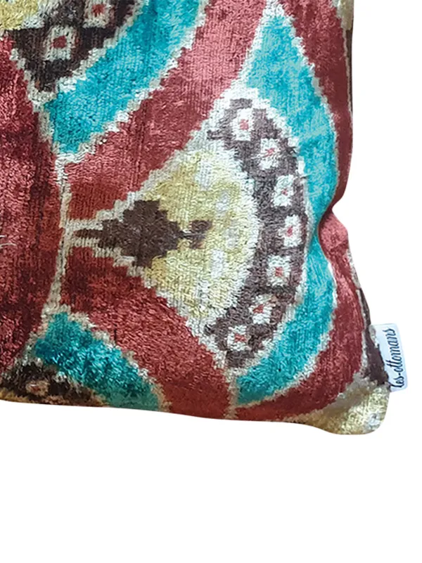 Les Ottomans シルクベルベットクッション Les-Ottomans ジャカード シルククッション | レッド | FARFETCH JP