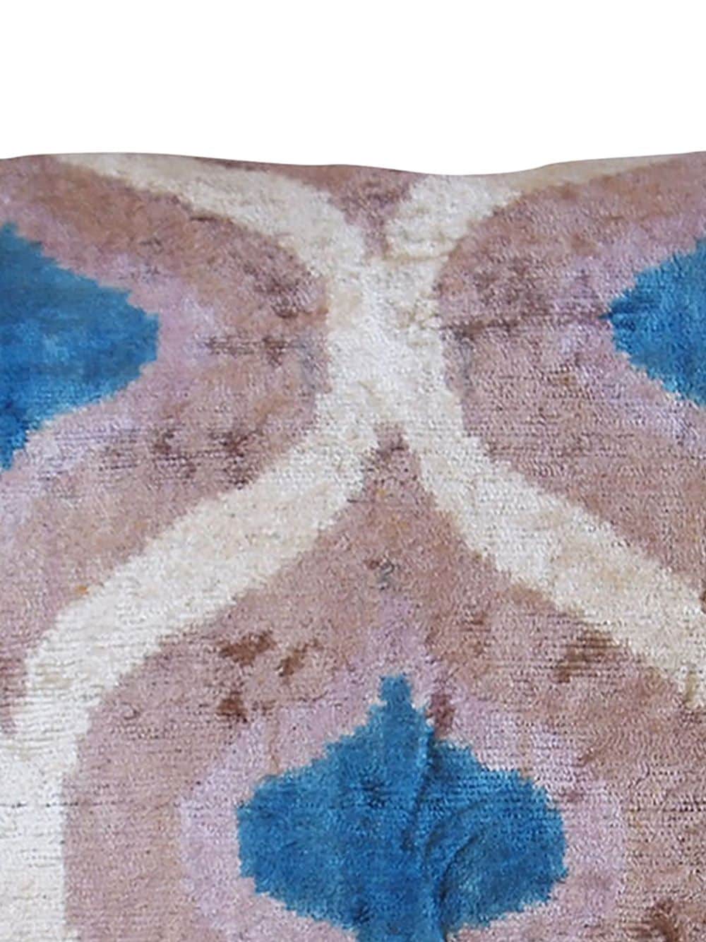 Shop Les-ottomans Jacquard Silk Velvet-blend Cushion In Neutrals