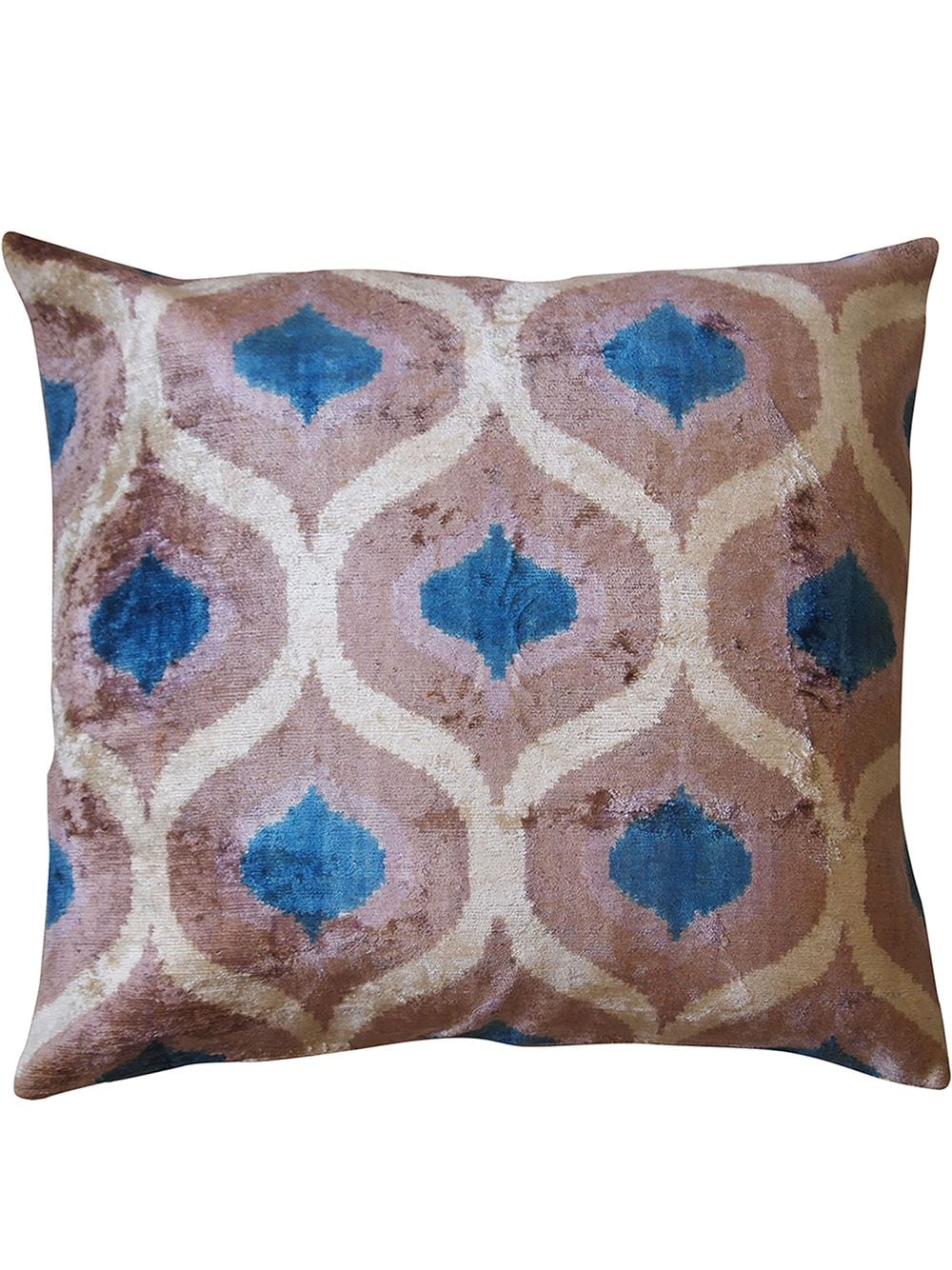 Les-ottomans Patterned-jacquard Silk Cushions In Neutrals