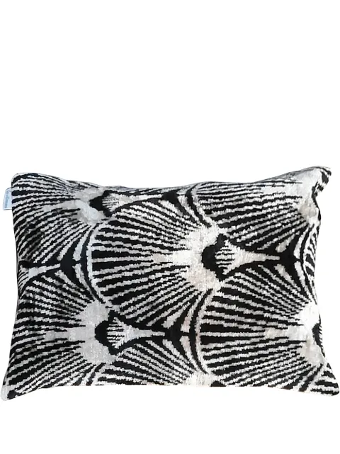Les-Ottomans jacquard silk velvet-blend cushion