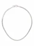 SHAY 18kt white gold diamond curb chain choker - Silver