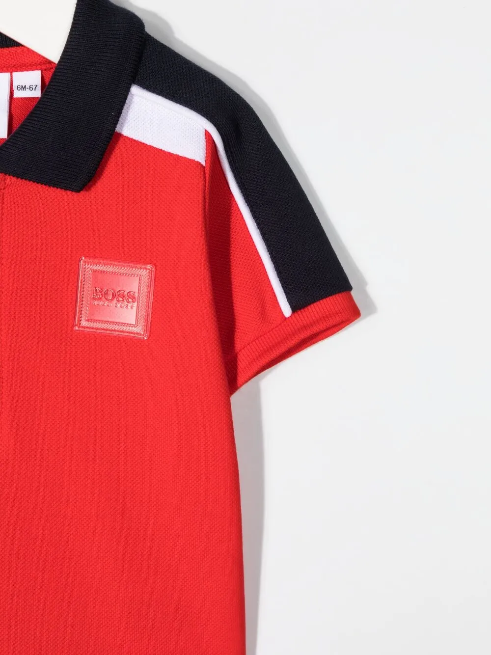 фото Hugo boss kids рубашка поло в стиле колор-блок с логотипом