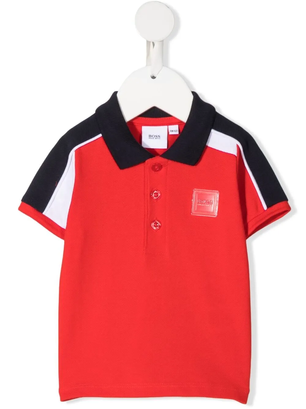 фото Hugo boss kids рубашка поло в стиле колор-блок с логотипом