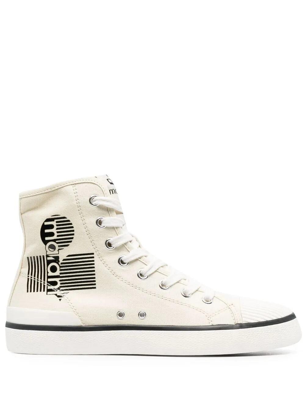 Isabel Marant Off-white Bankeen High Sneakers In Beige