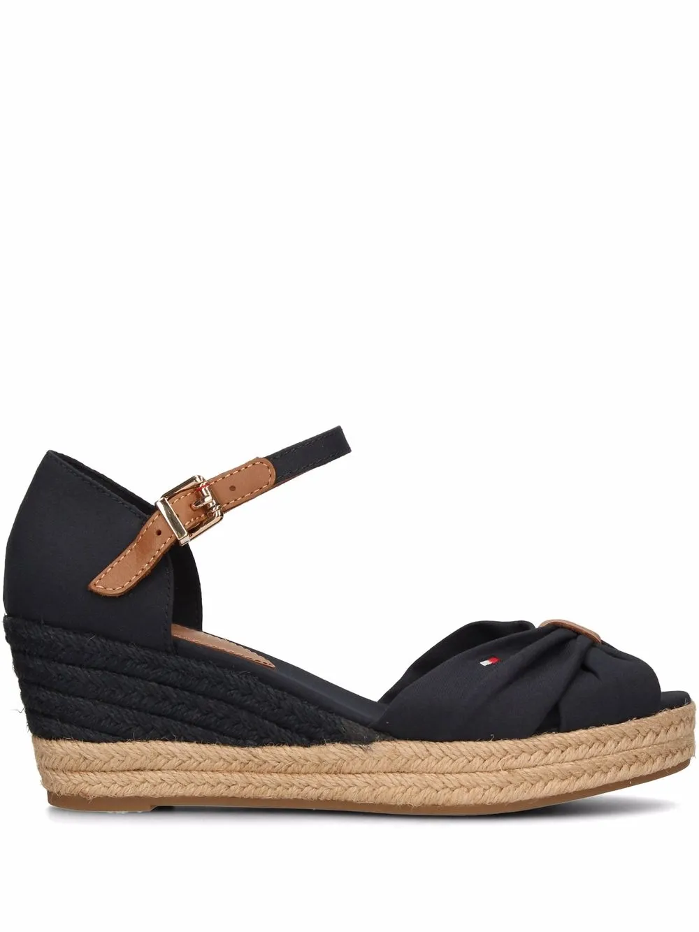 Tommy Hilfiger Opened-toe Mid-wedge Espadrilles In Blue