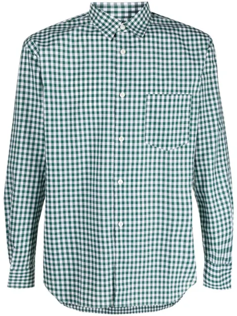 Comme Des Garçons Shirt قميص قطن بطبعة كاروهات 