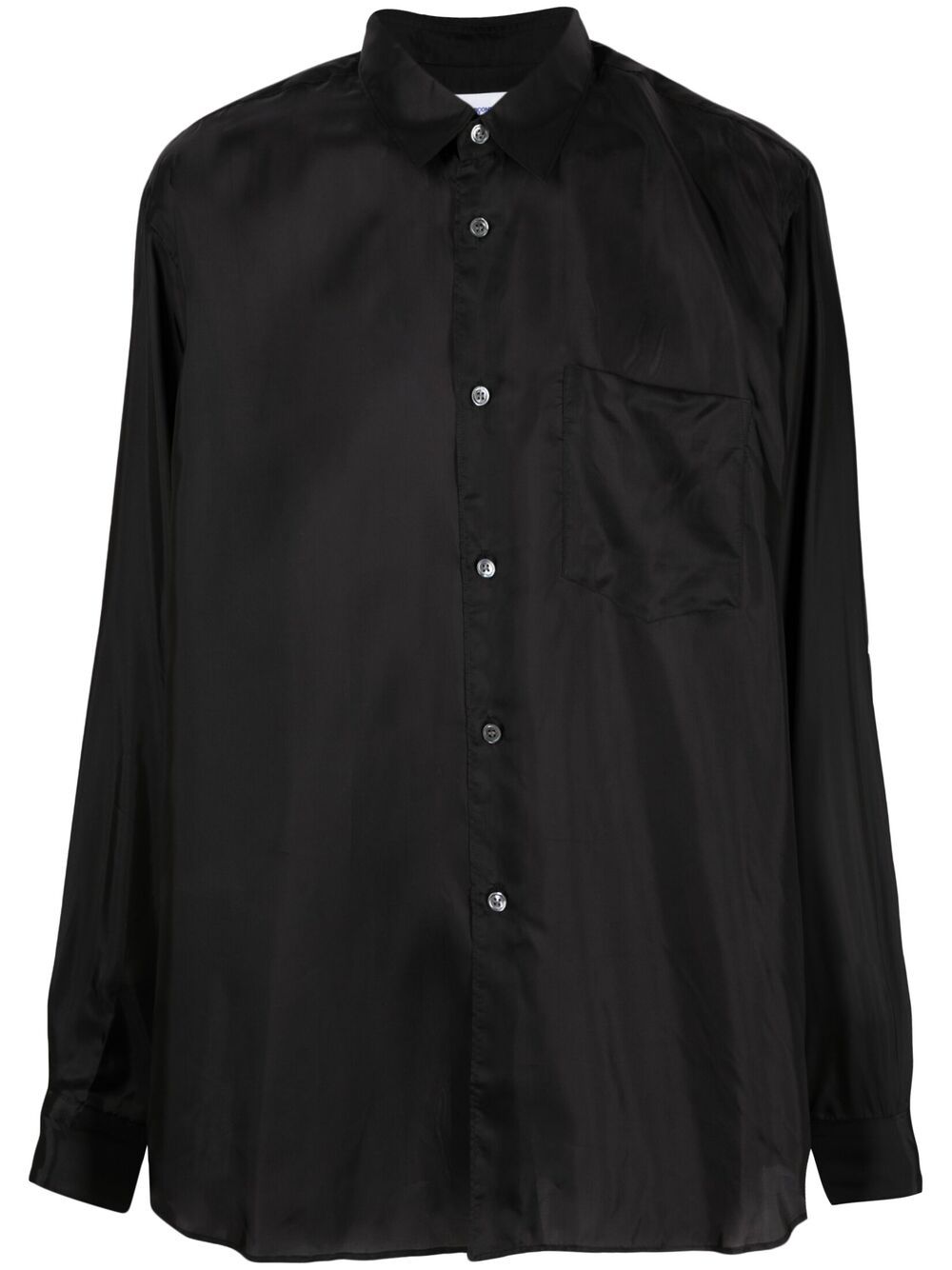 COMME DES GARÇONS SHIRT SILK-EFFECT LONG-SLEEVED SHIRT