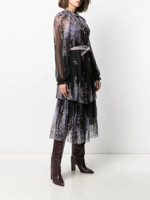 ZIMMERMANN Botanica Tiered Midi Dress 