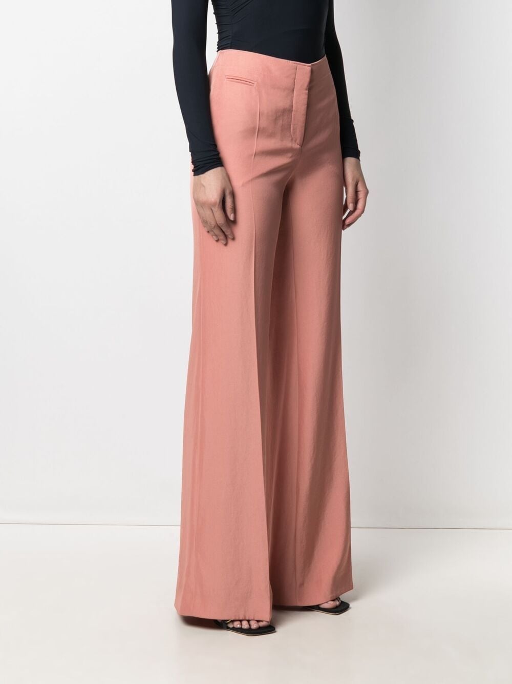 Shop Tom Ford High-waisted Wide-leg Trousers In Pink