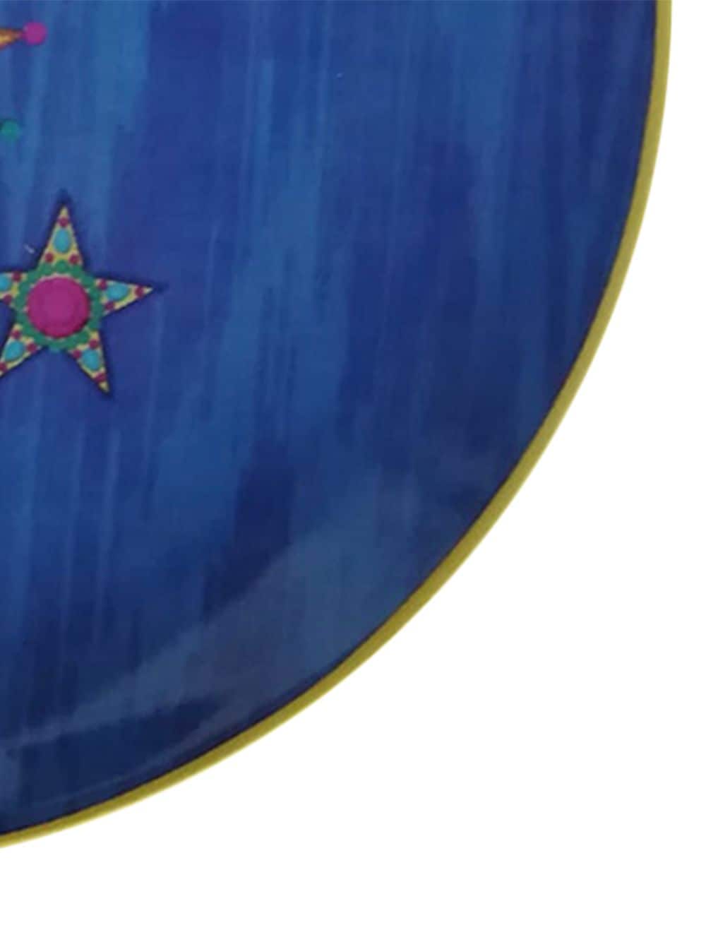 Les-ottomans Small Moon-print Tray In Blue