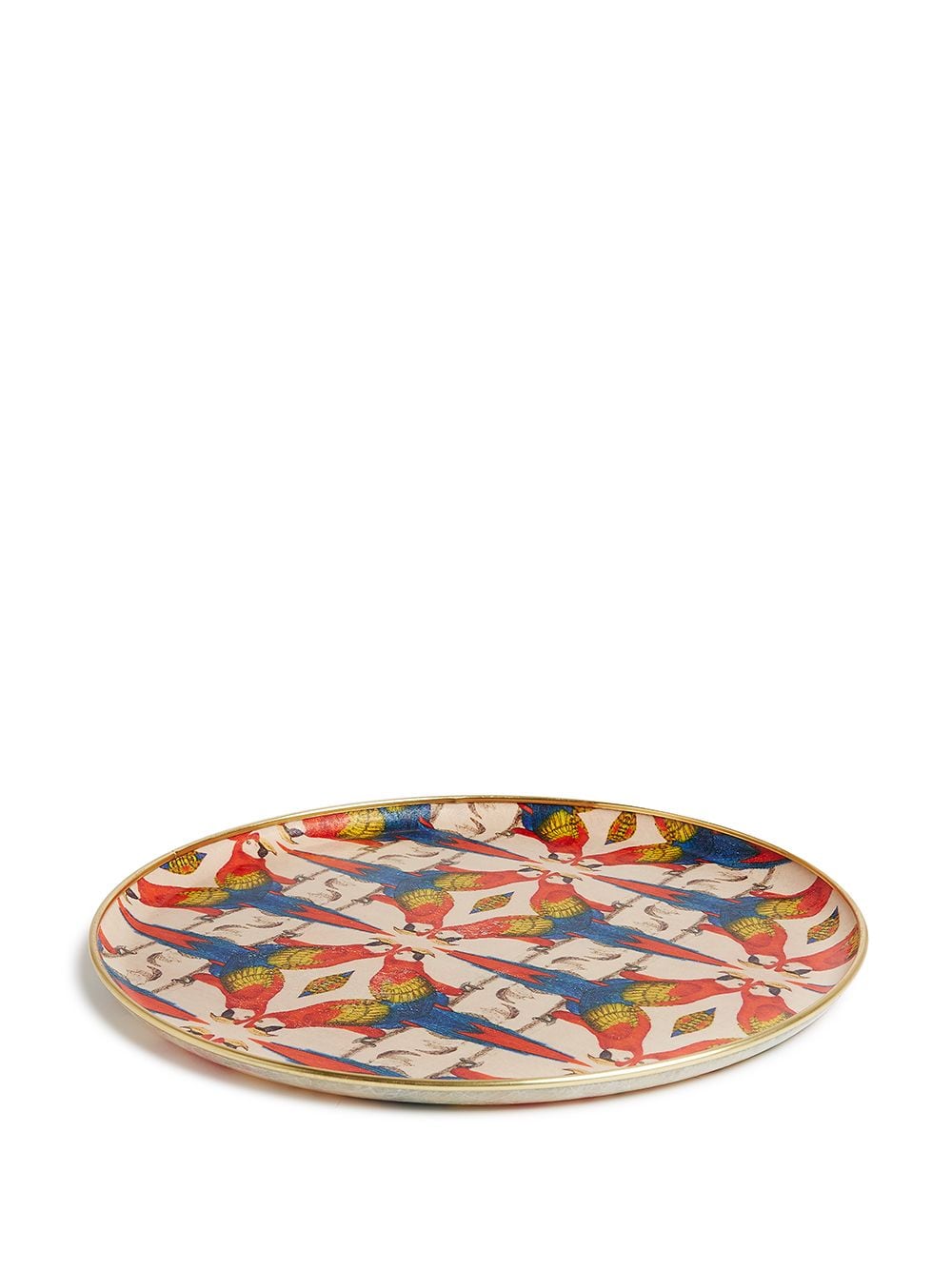 Shop Les-ottomans Patch Nyv Circular Tray In Nude