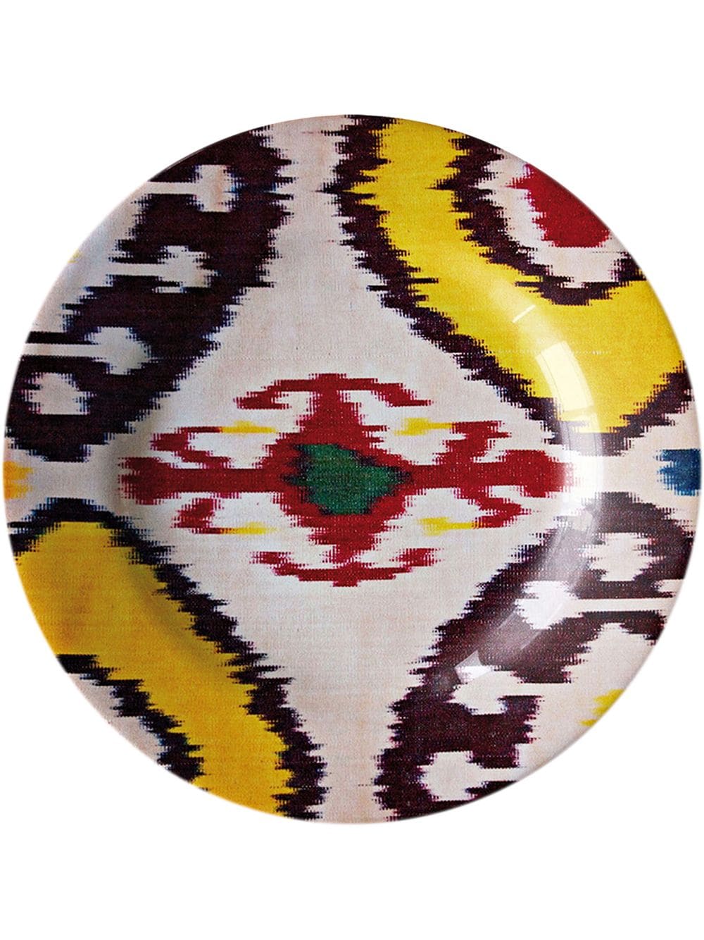 фото Les-ottomans керамическая тарелка с узором икат (19 см)