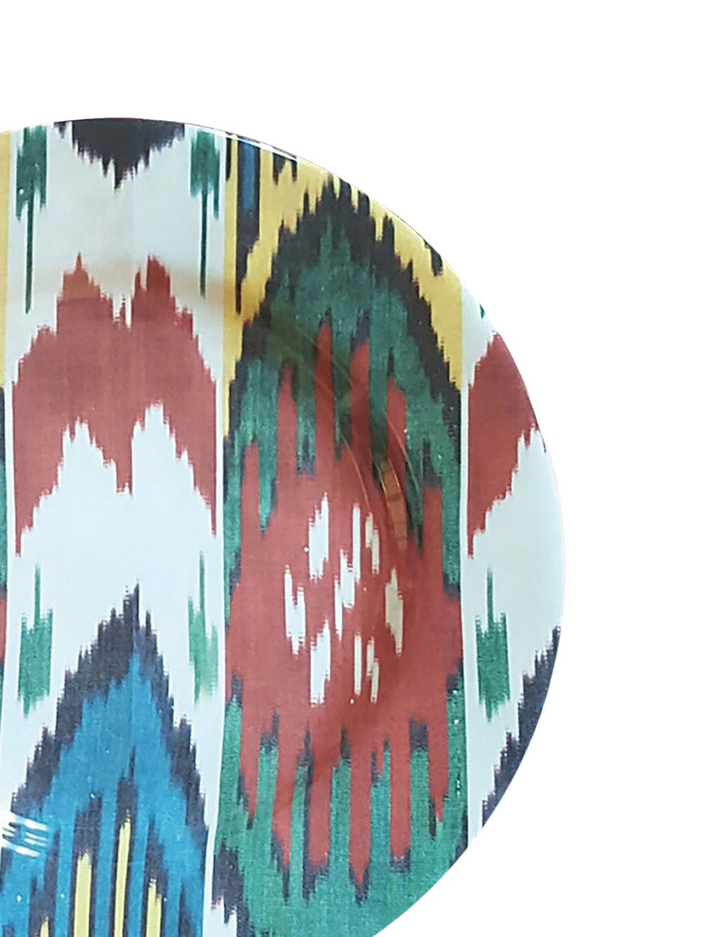 фото Les-ottomans керамическая тарелка с узором икат (28 см)