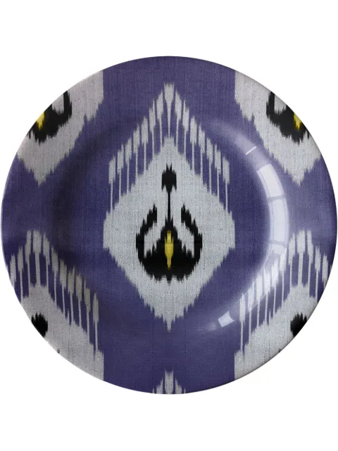 Les-Ottomans Ikat ceramic plate (28cm)