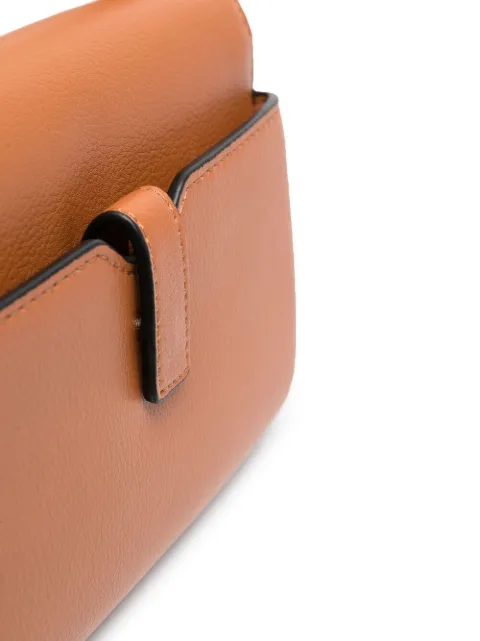 Calvin Klein brown flap-wallet mini bag 