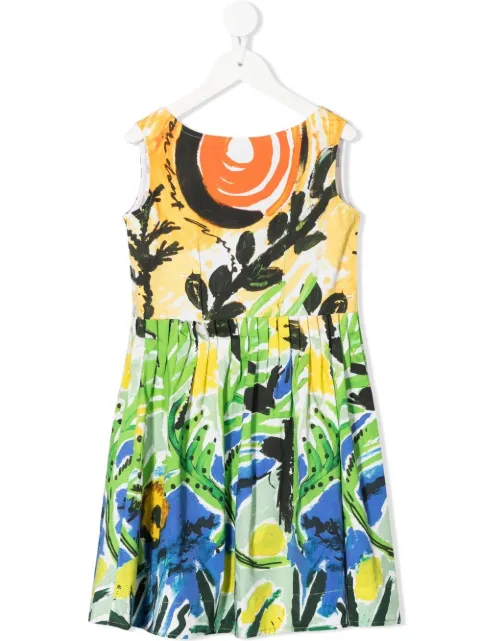 Marni Kids Vestido com estampa corrida