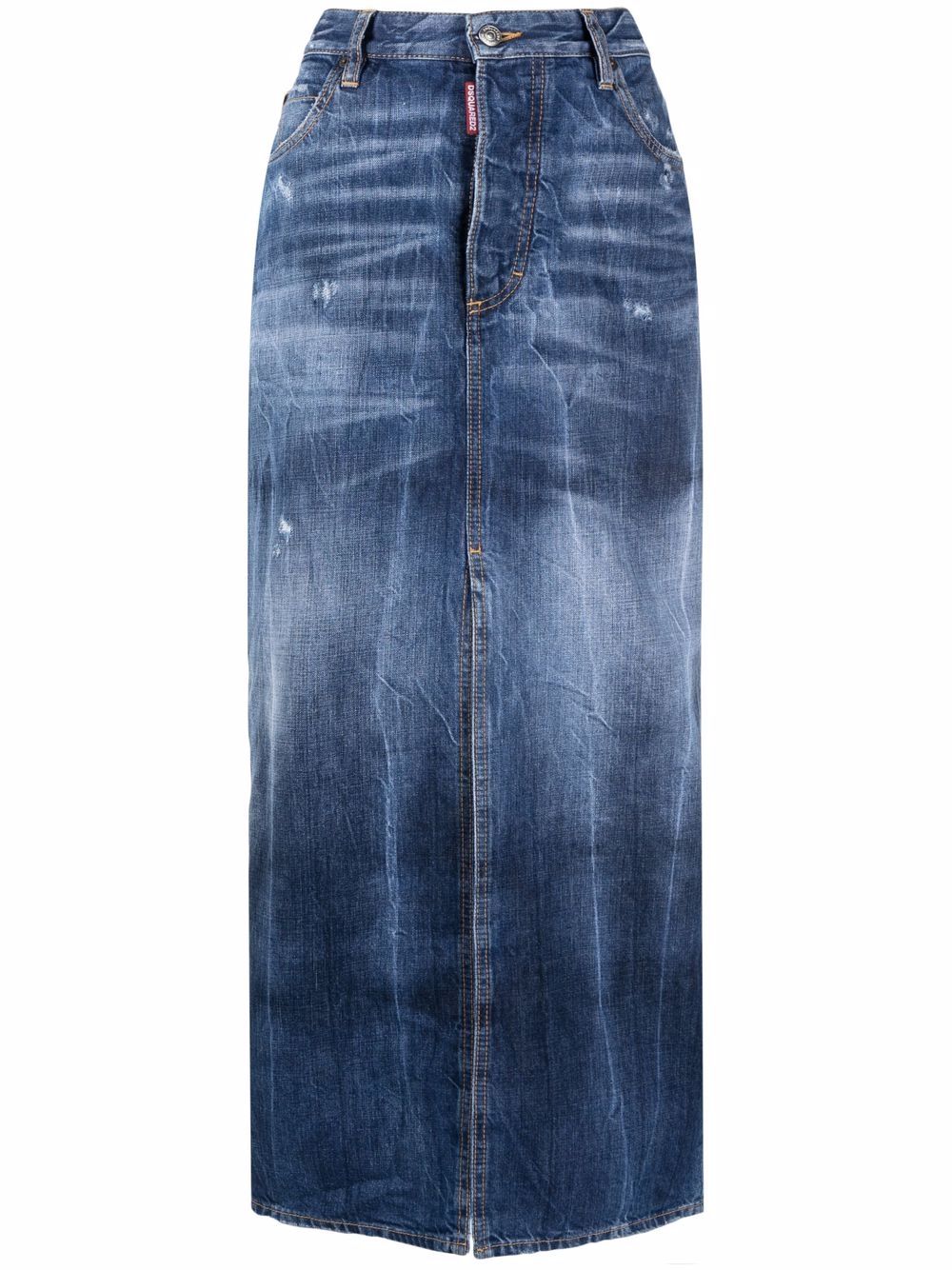 фото Dsquared2 джинсовая юбка с завышенной талией