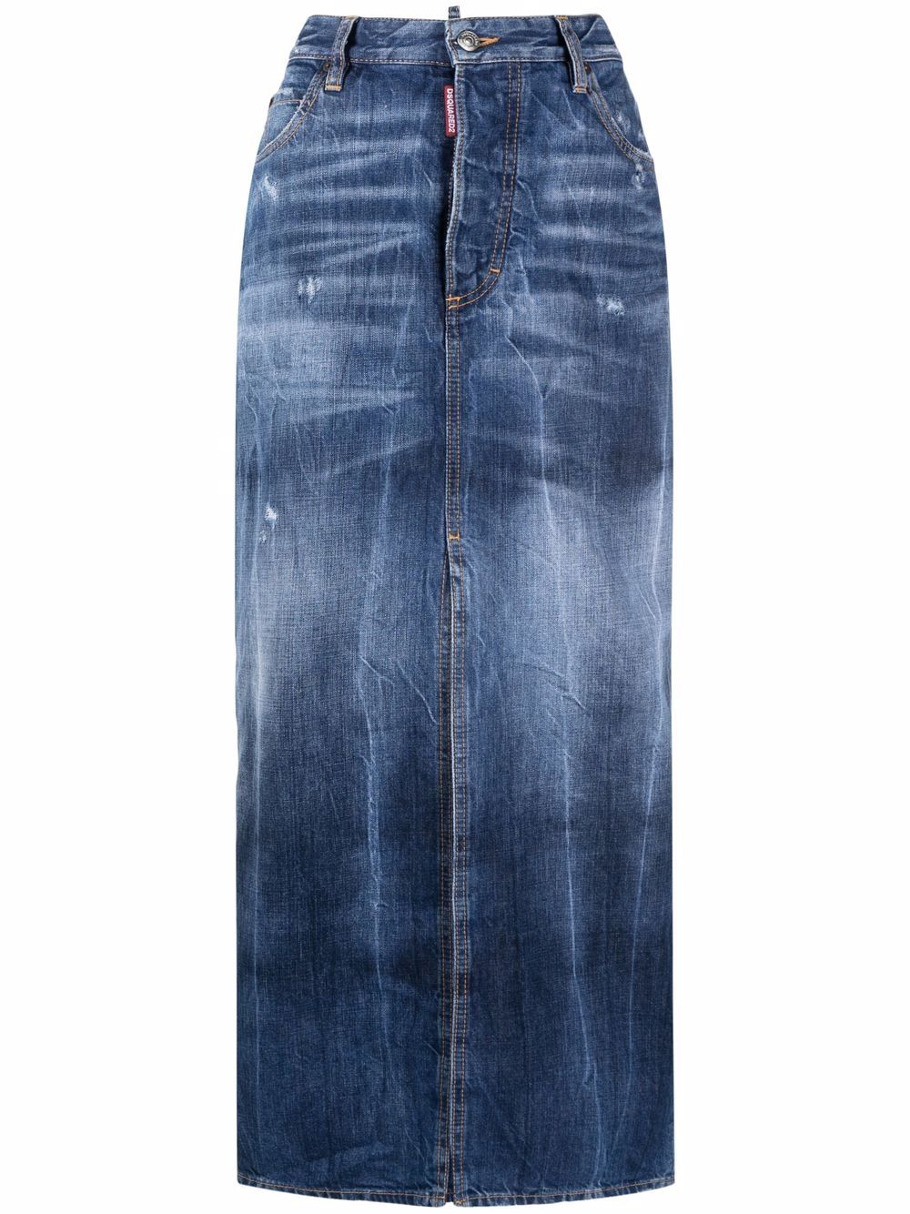 фото Dsquared2 джинсовая юбка с завышенной талией