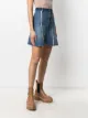 Stella McCartney logo-tape A-line denim skirt