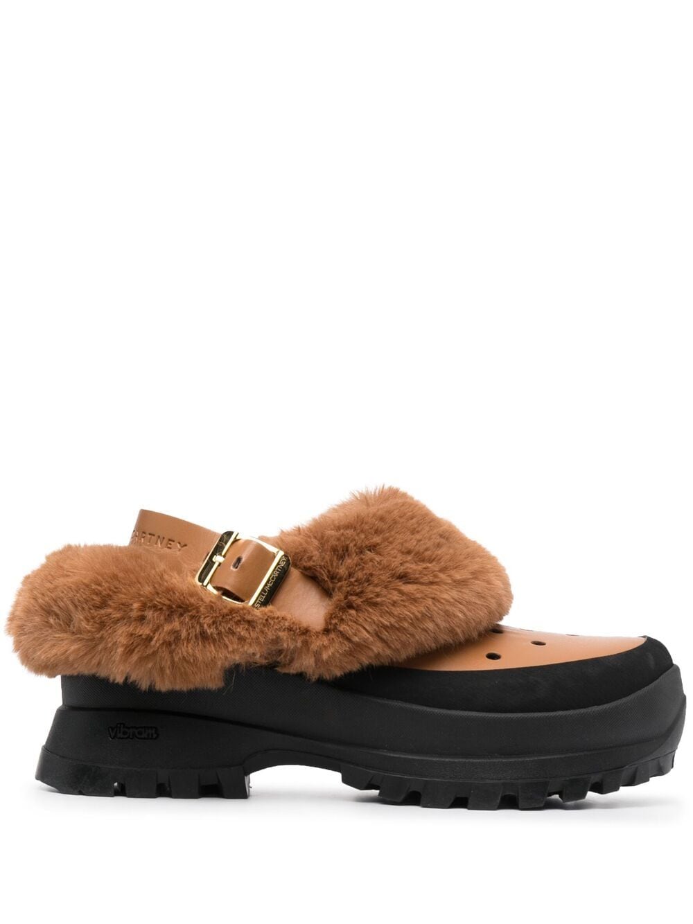 Image 1 of Stella McCartney Trace faux-fur trimmed mules