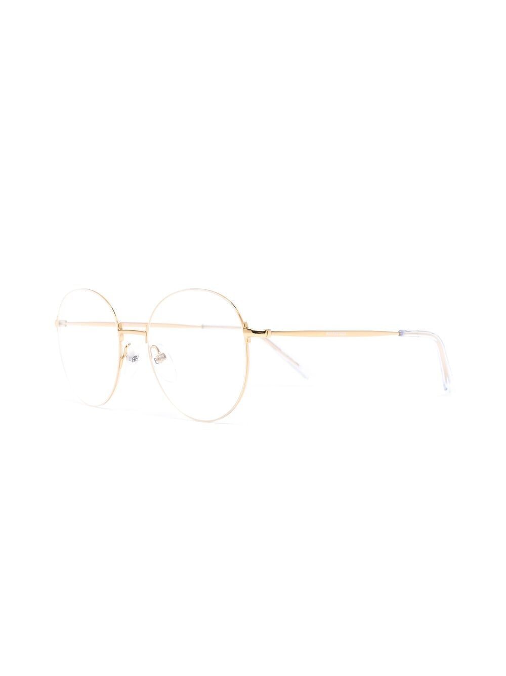 Balenciaga Eyewear Bril met rond montuur - Goud