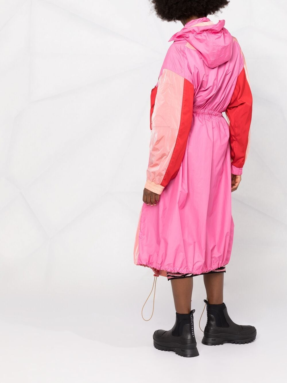 Shop Stella Mccartney Maia Colour-block Parka Coat In Rosa