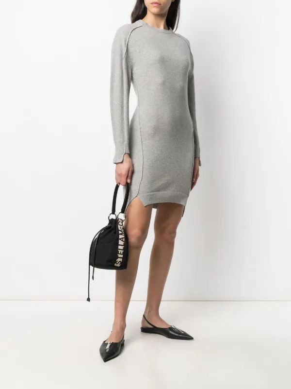 Stella McCartney seam-detail Knitted Dress | Grey | FARFETCH