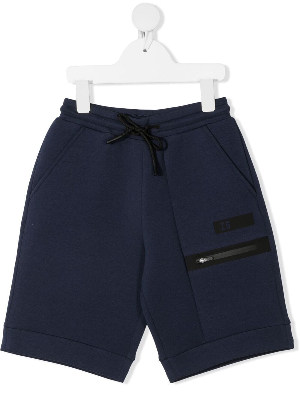 Il Gufo Kids' Logo-print Track Shorts In Blue