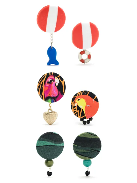 Amir Slama set de tres pares de aretes