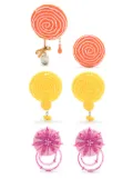 Amir Slama 3 pair earring set - Multicolour