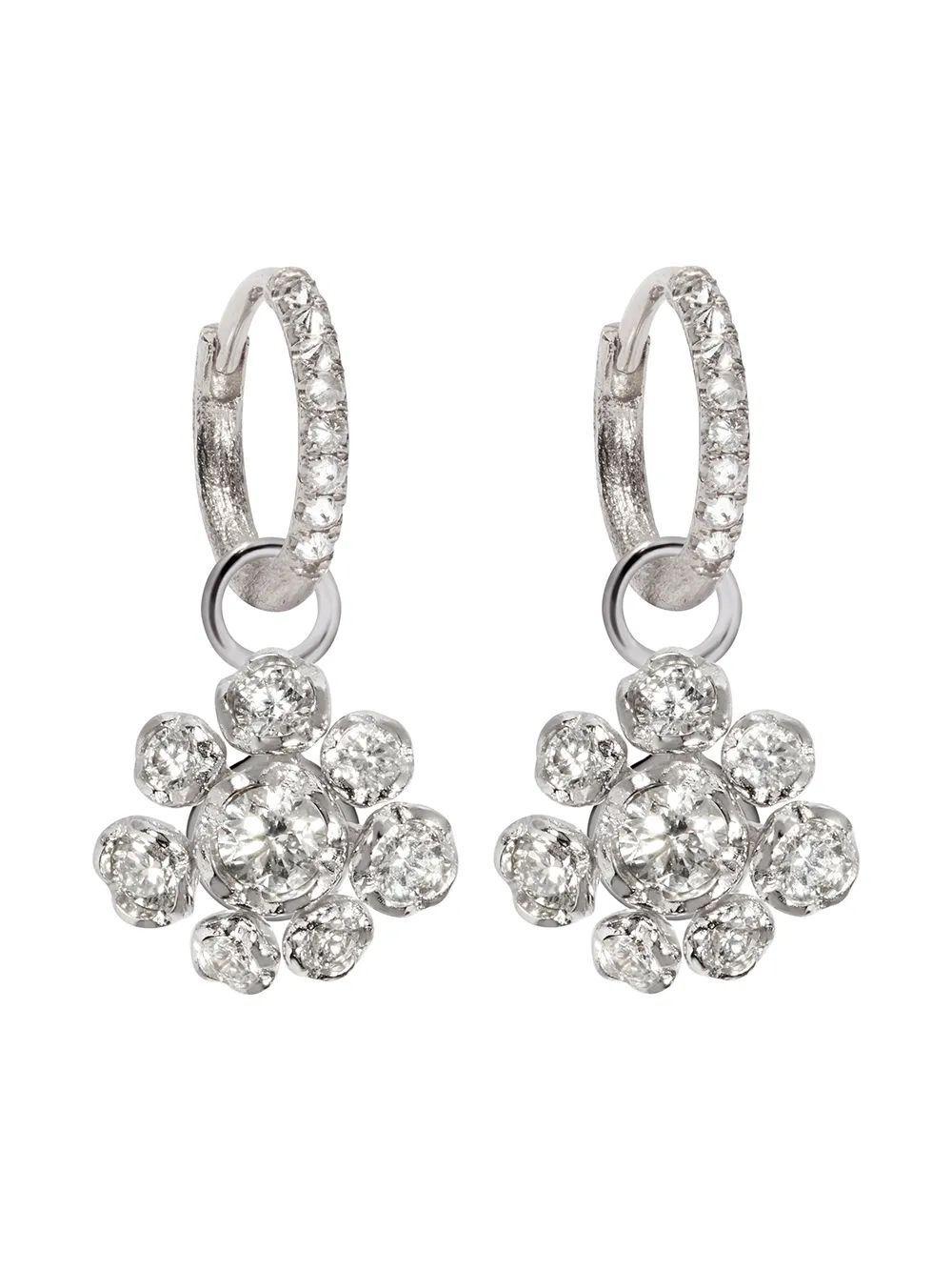 

Annoushka 18kt white gold Marguerite diamond earrings